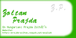 zoltan prajda business card